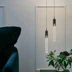 Hanglamp van glas in cilindervorm