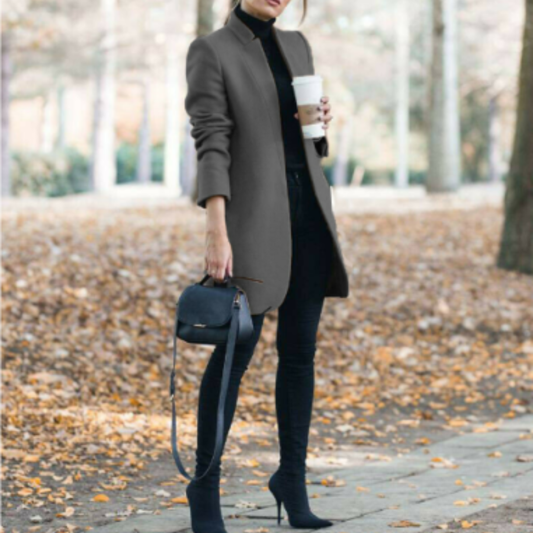 Dames winterjas met staande kraag en tijdloos design