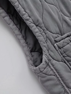 Grijze mouwloze katoenen bodywarmer