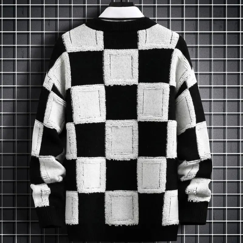Plaid trui