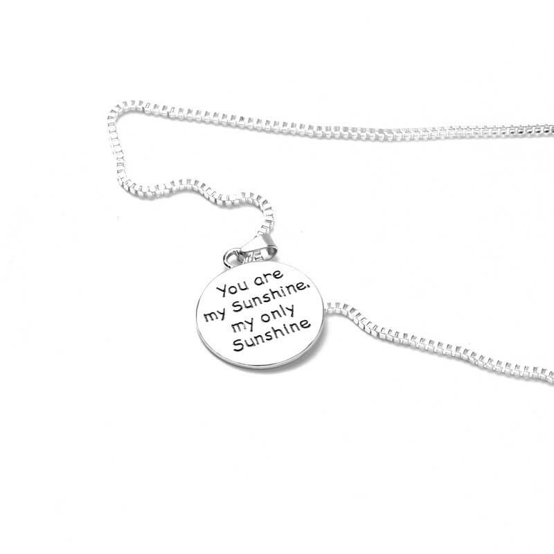 Jij bent mijn sunshine zilver ketting