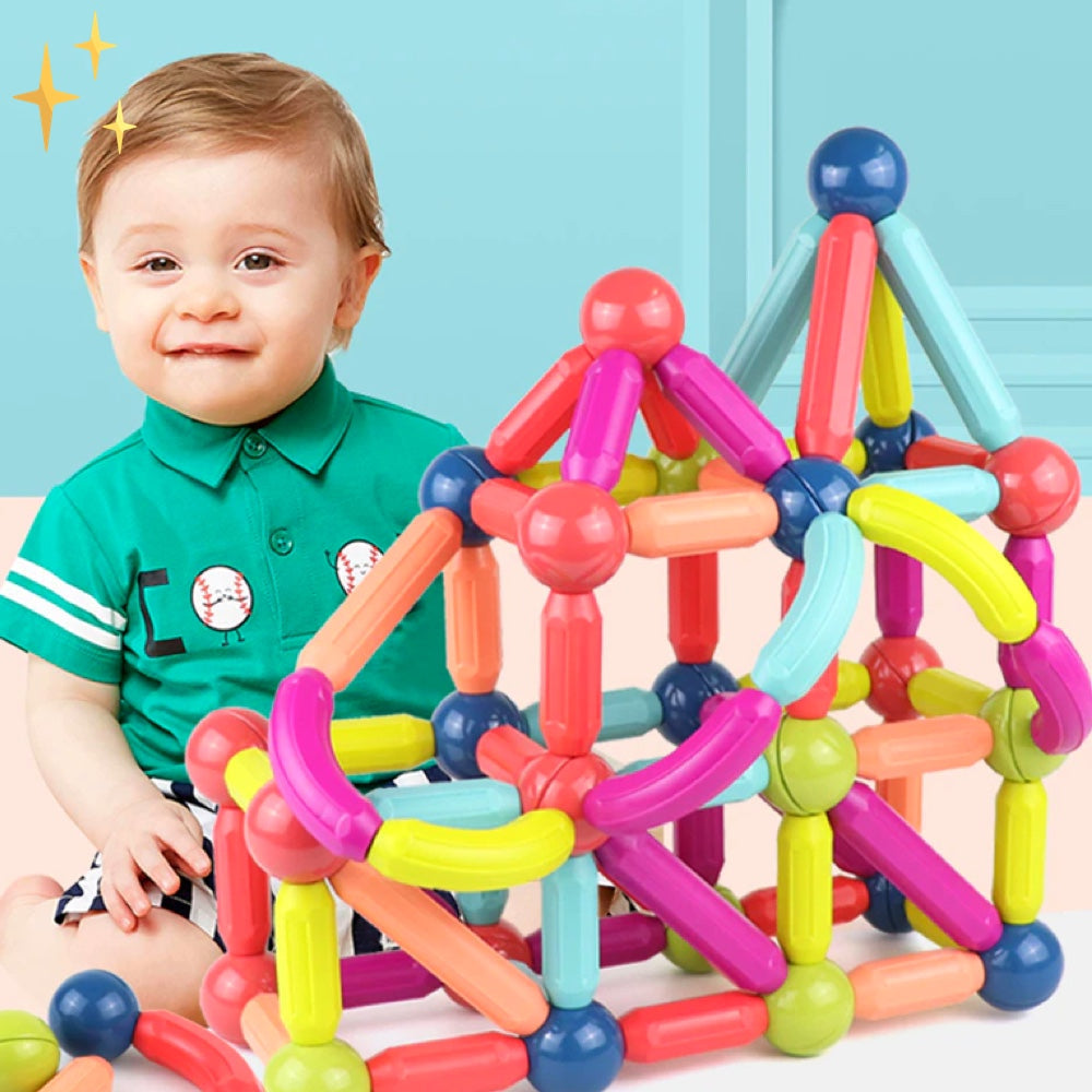 64 stuks magnetische bouwblokken