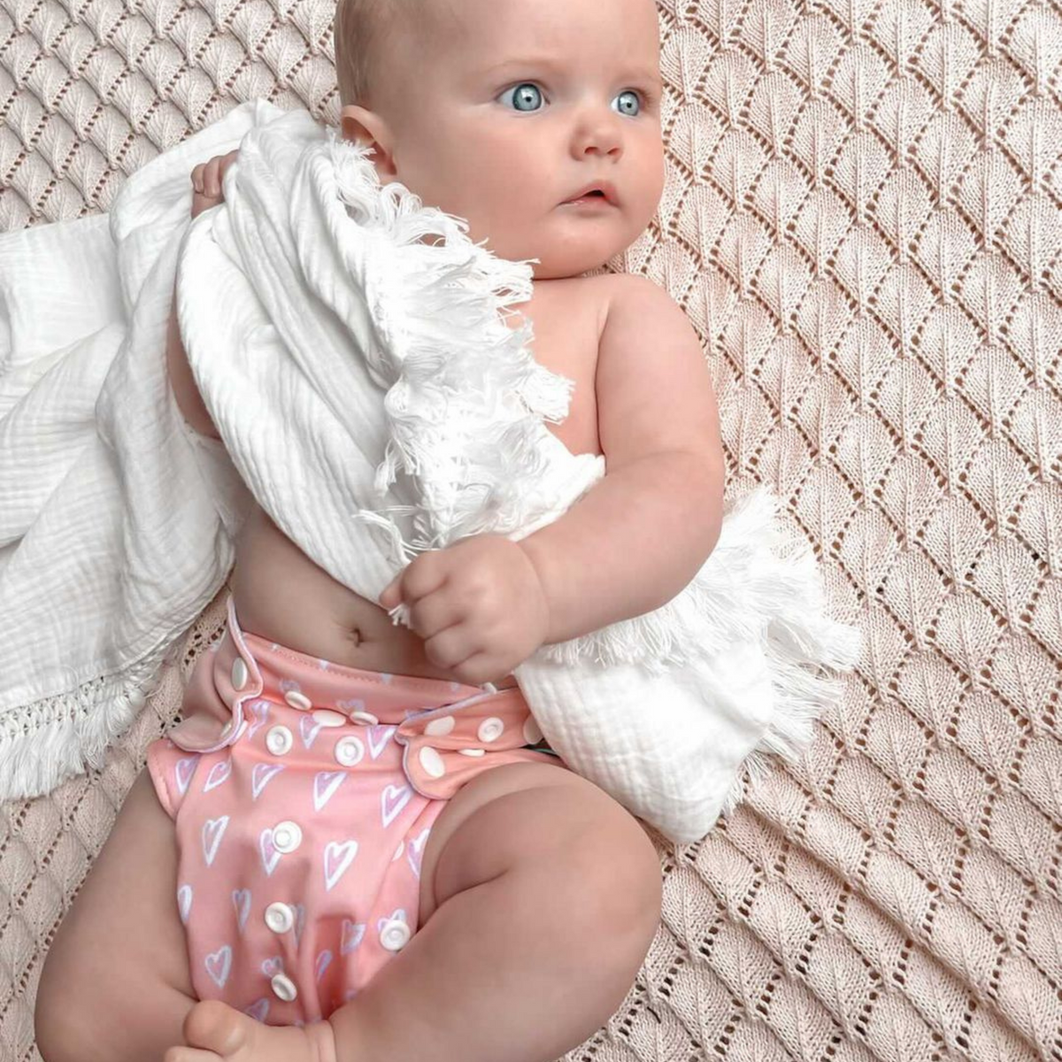 Herbruikbare en lekvrije stoffen luiers voor baby's