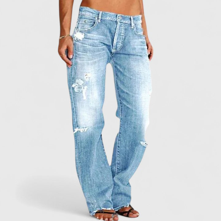 Wijde jeans met stretch