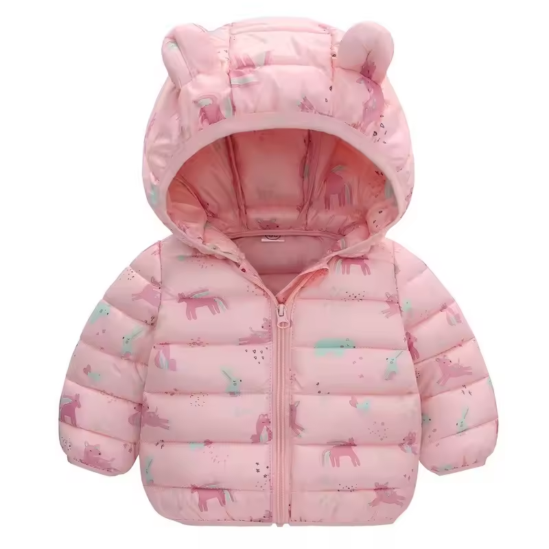 Kinderen regenjas in dons stijl met cartoon-design