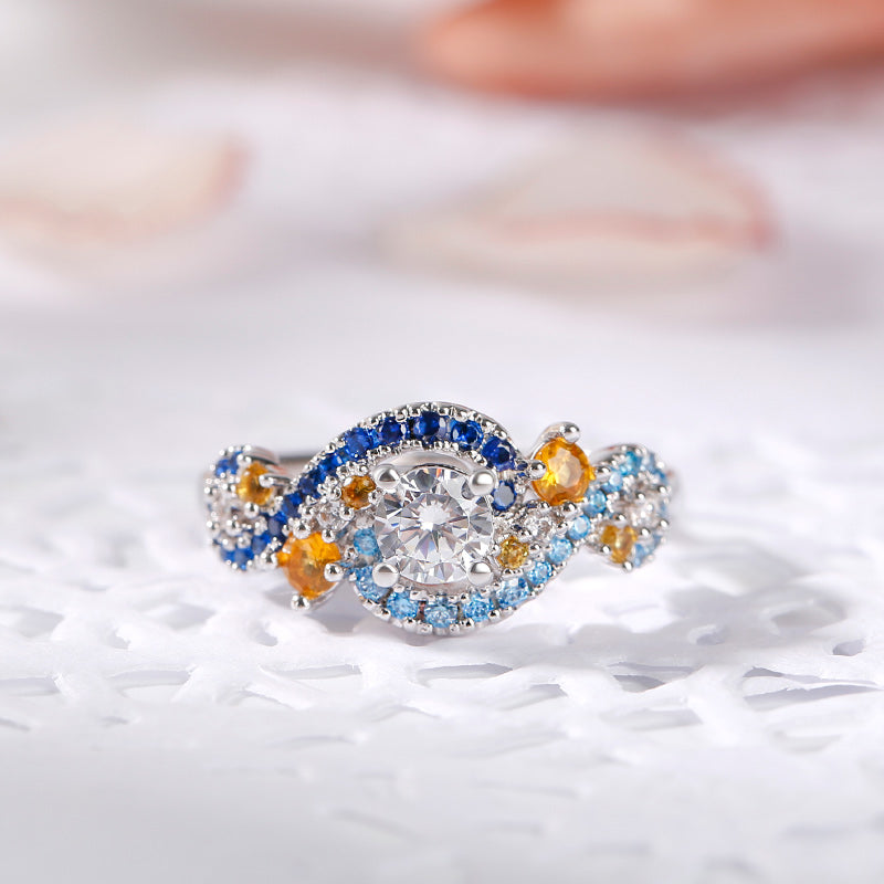 "De starry nacht" geïnspireerde vintage ring