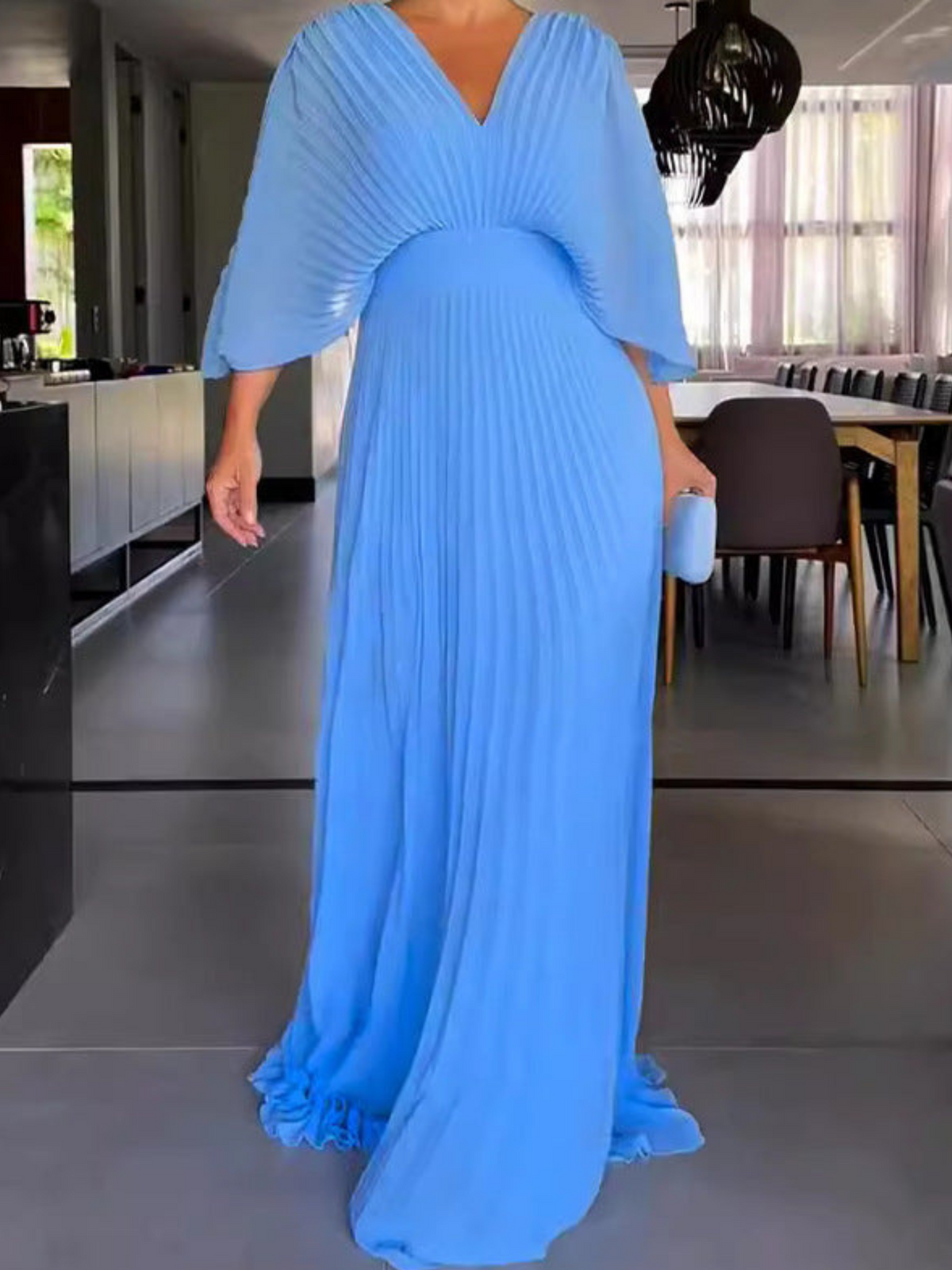 Adeodata | Geplooide maxi-jurk voor dames