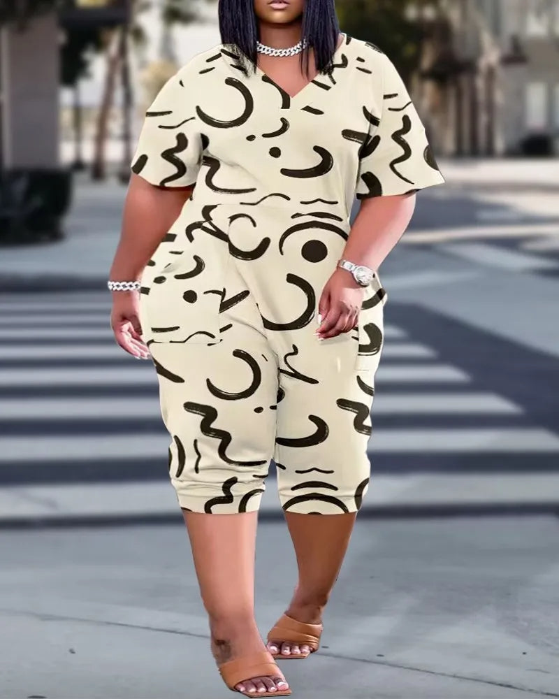 Aafke plus size playsuit