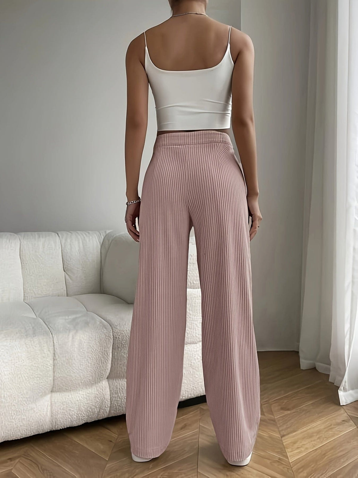 Casual ribfluweel broek voor dames