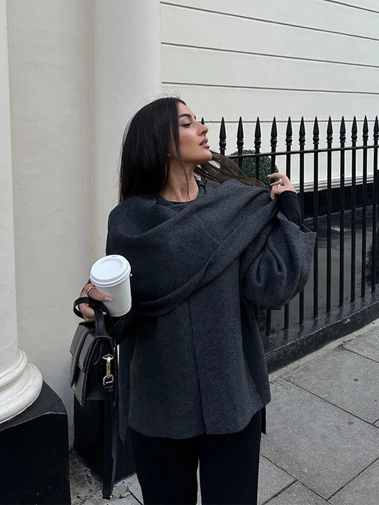 Dames winterponcho