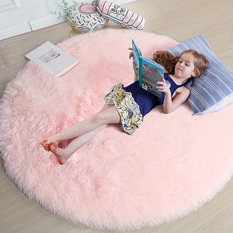 Rond fluffy vloerkleed