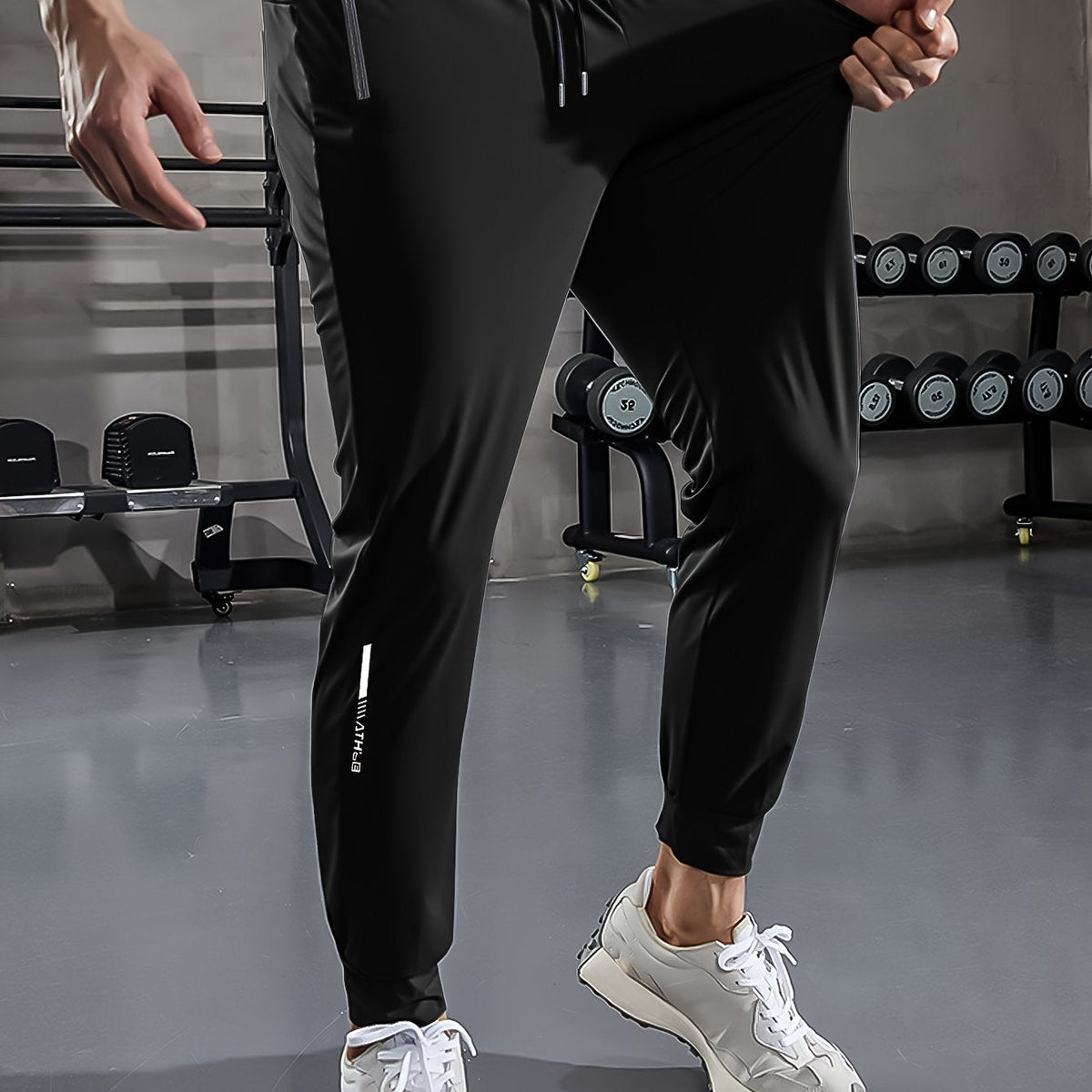 Effen heren sportbroek met zakken