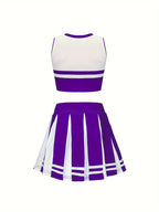 Paarse cheerleader set kind