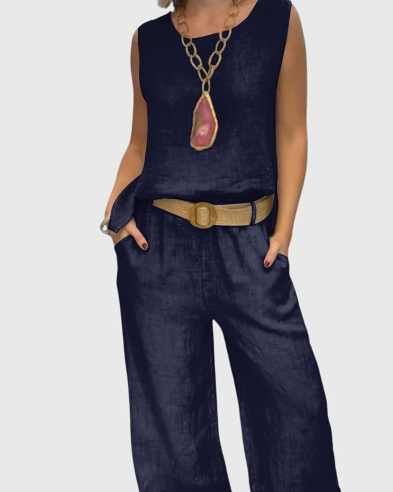Jana | Tweedelige bohemian set met wijde broek