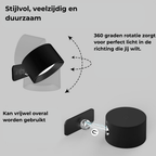 Luma360 – draadloze oplaadbare 360° muurlamp