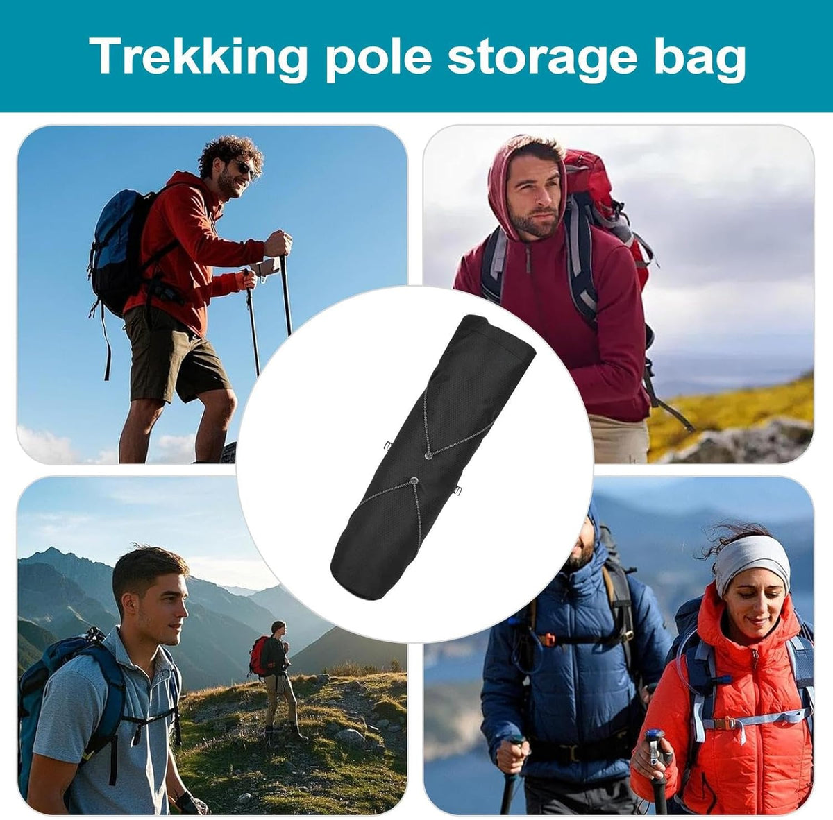 Lichtgewicht trekkingstok quiver tas
