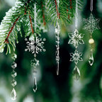 Kristallen kerst ornamenten set