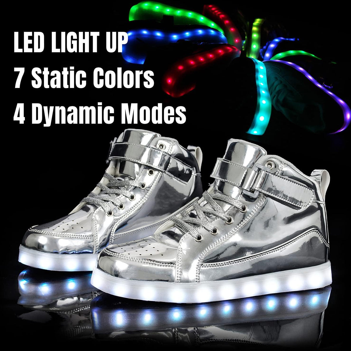 LED sneakers met oplaadbare verlichting