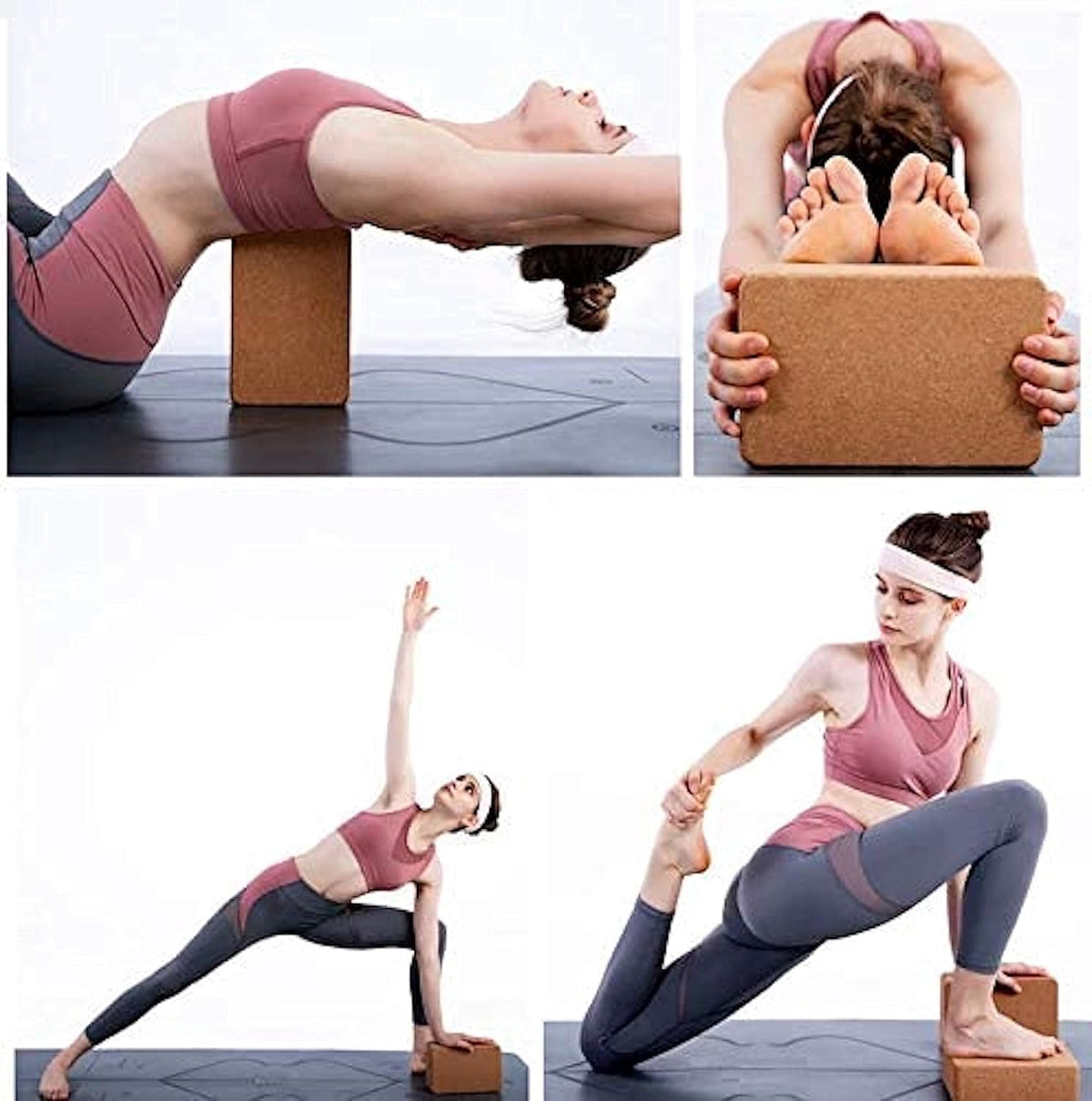 Yogablokken van kurk, set van 2