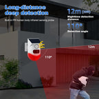 Zonne-energie bewegingssensoralarm met 120 db sirene en led-stroboscoop — afbeelding 15