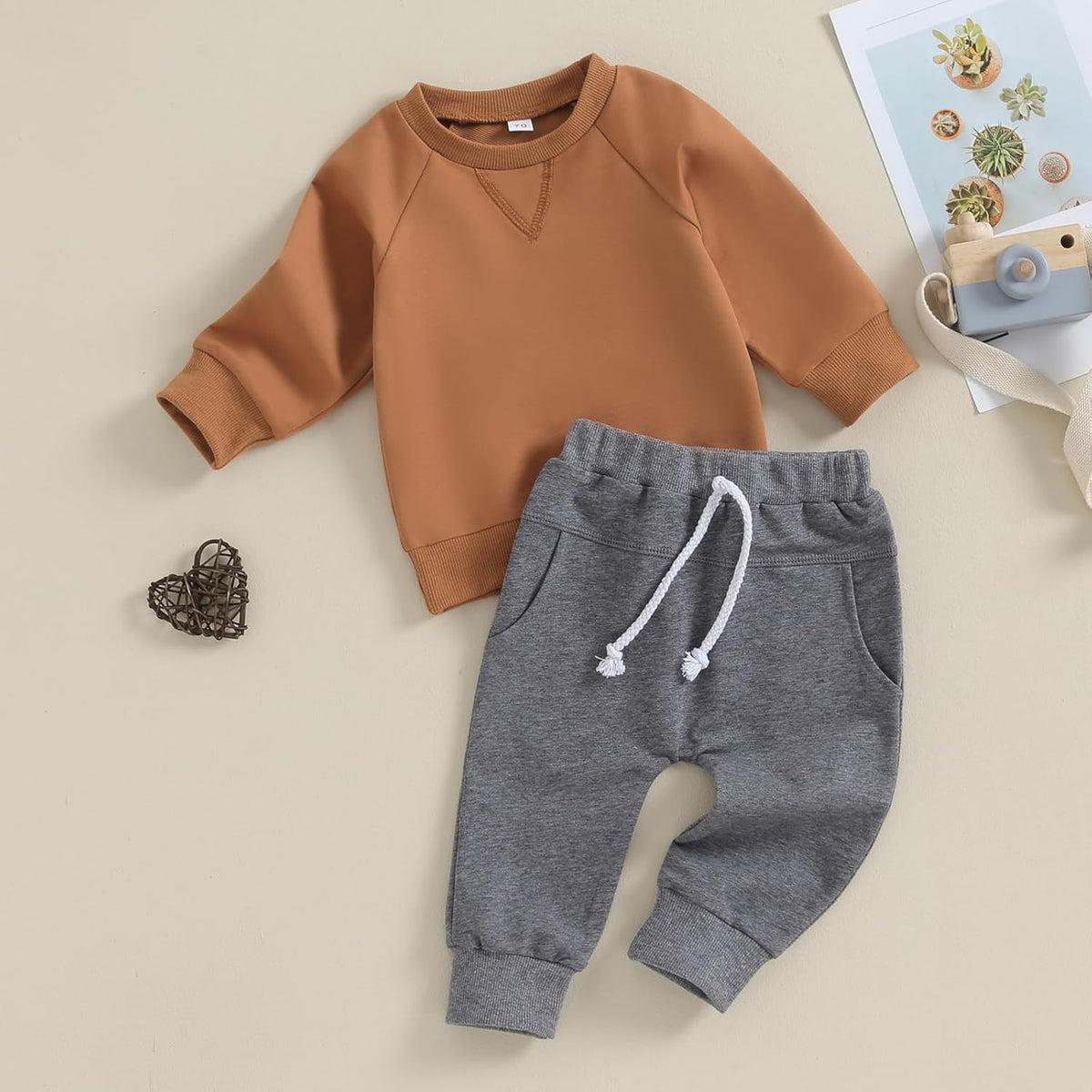 Baby jogger set winter – contrast sweatshirt en broek