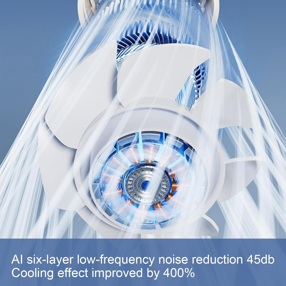 Draagbare opvouwbare handventilator met led-scherm – 100 snelheden
