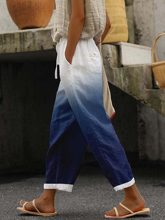 Dames comfortbroek met print
