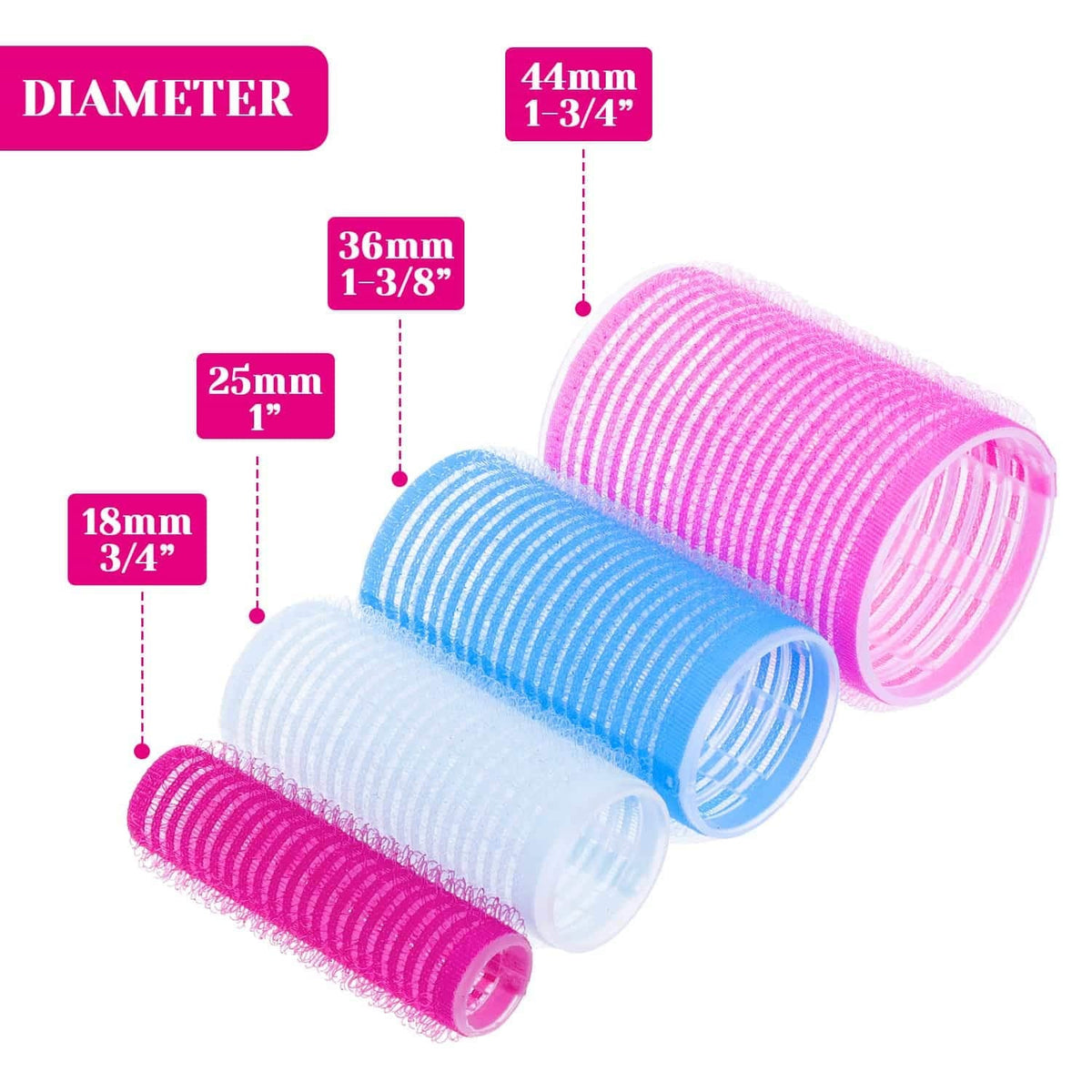 Zelfklevende haarrollen set