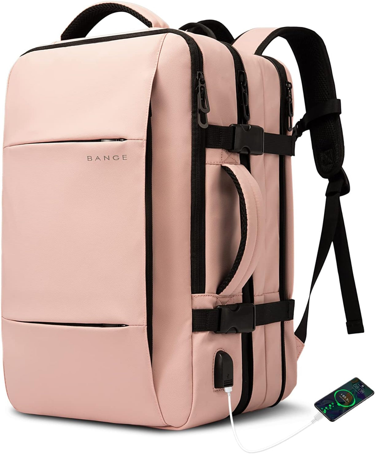 Uitbreidbare 26–45L reisrugzak met laptopvak & zijhandvat
