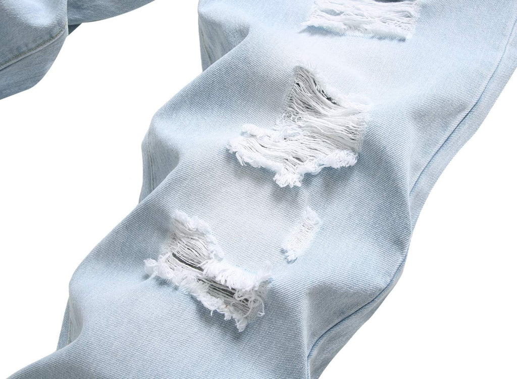 Heren slim-fit ripped jeans