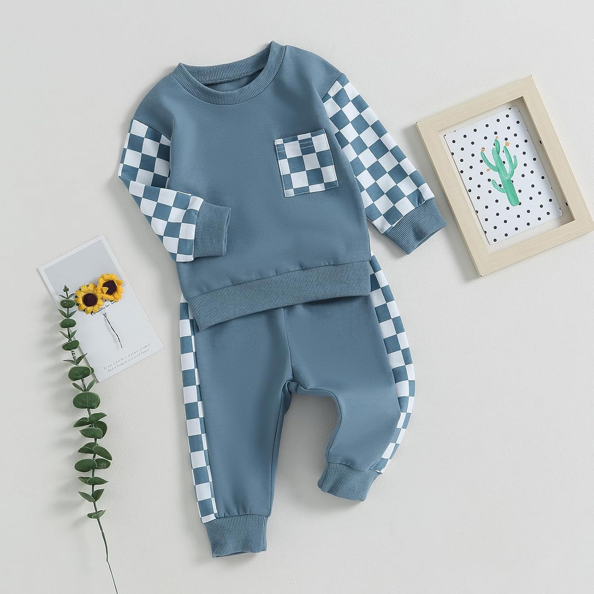 Baby jogger set winter – contrast sweatshirt en broek