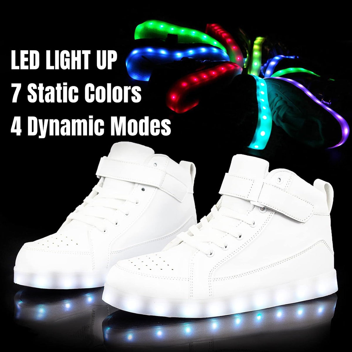 LED sneakers met oplaadbare verlichting