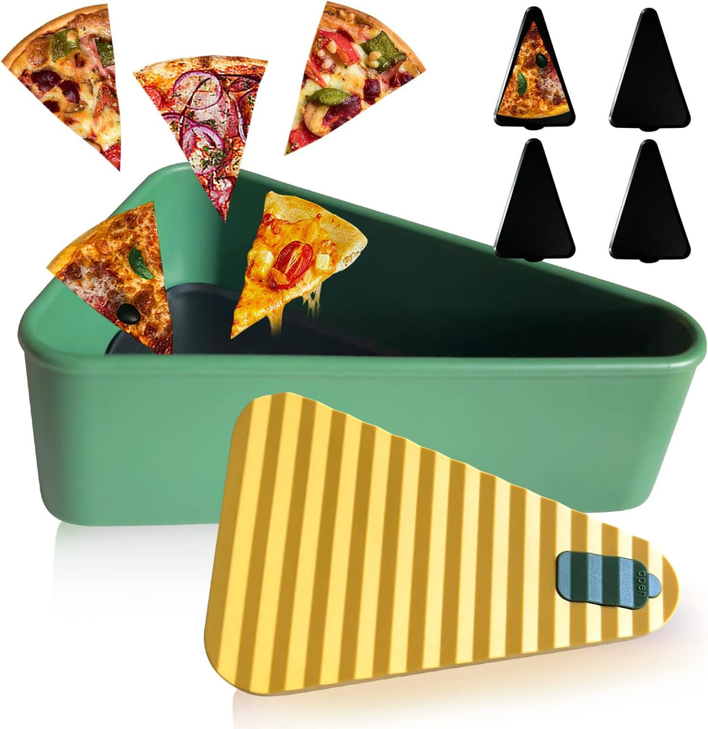 Herbruikbare pizza-opslagcontainer met 2 schalen