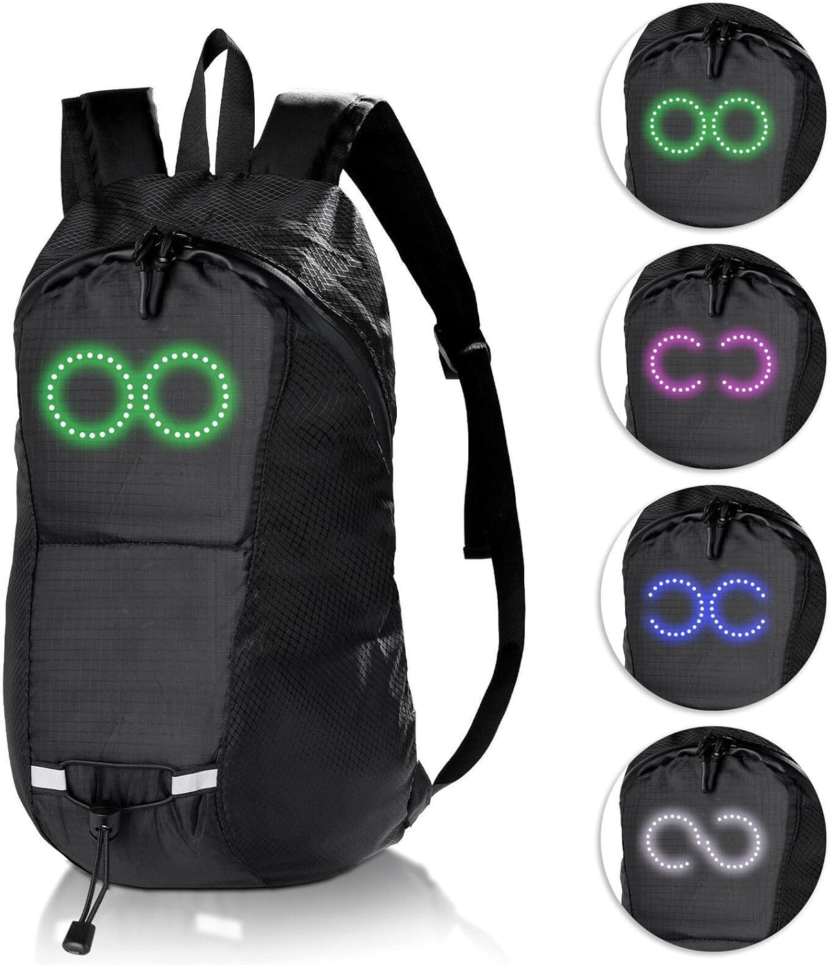 LED reisrugzak – lichtgevende rugzak met muziekresponsieve verlichting