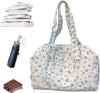 Bow duffle bag – grote canvas weekendtas met lintenaccent