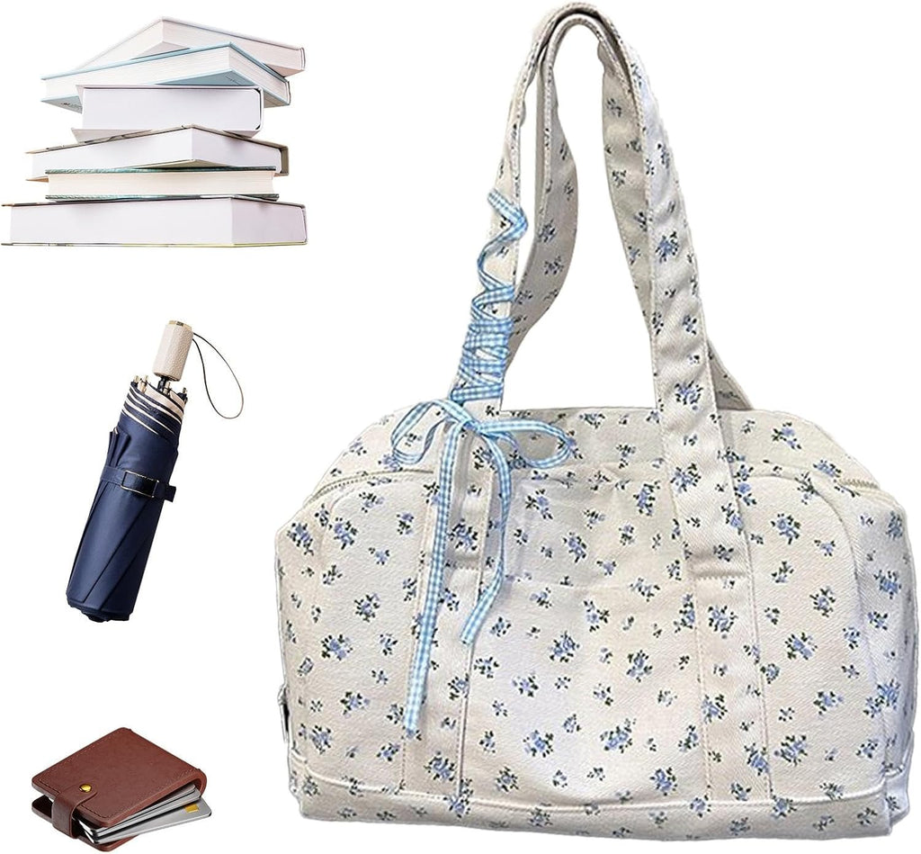 Bow duffle bag – grote canvas weekendtas met lintenaccent