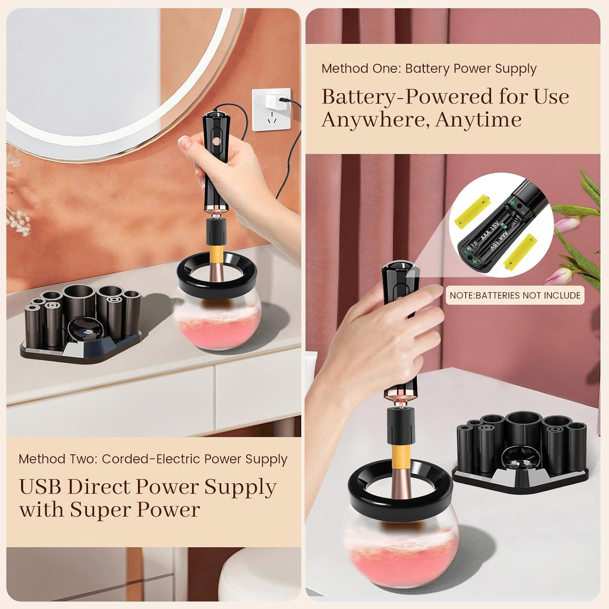 Elektrische reiniger en droger voor make-upkwasten — afbeelding 12