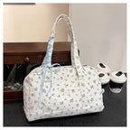 Bow duffle bag – grote canvas weekendtas met lintenaccent