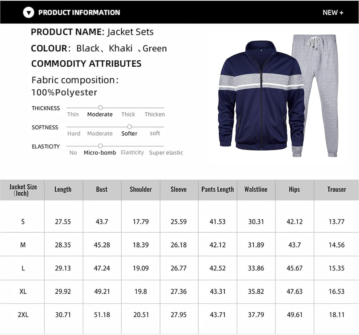 Casual heren trainingspak – Elin