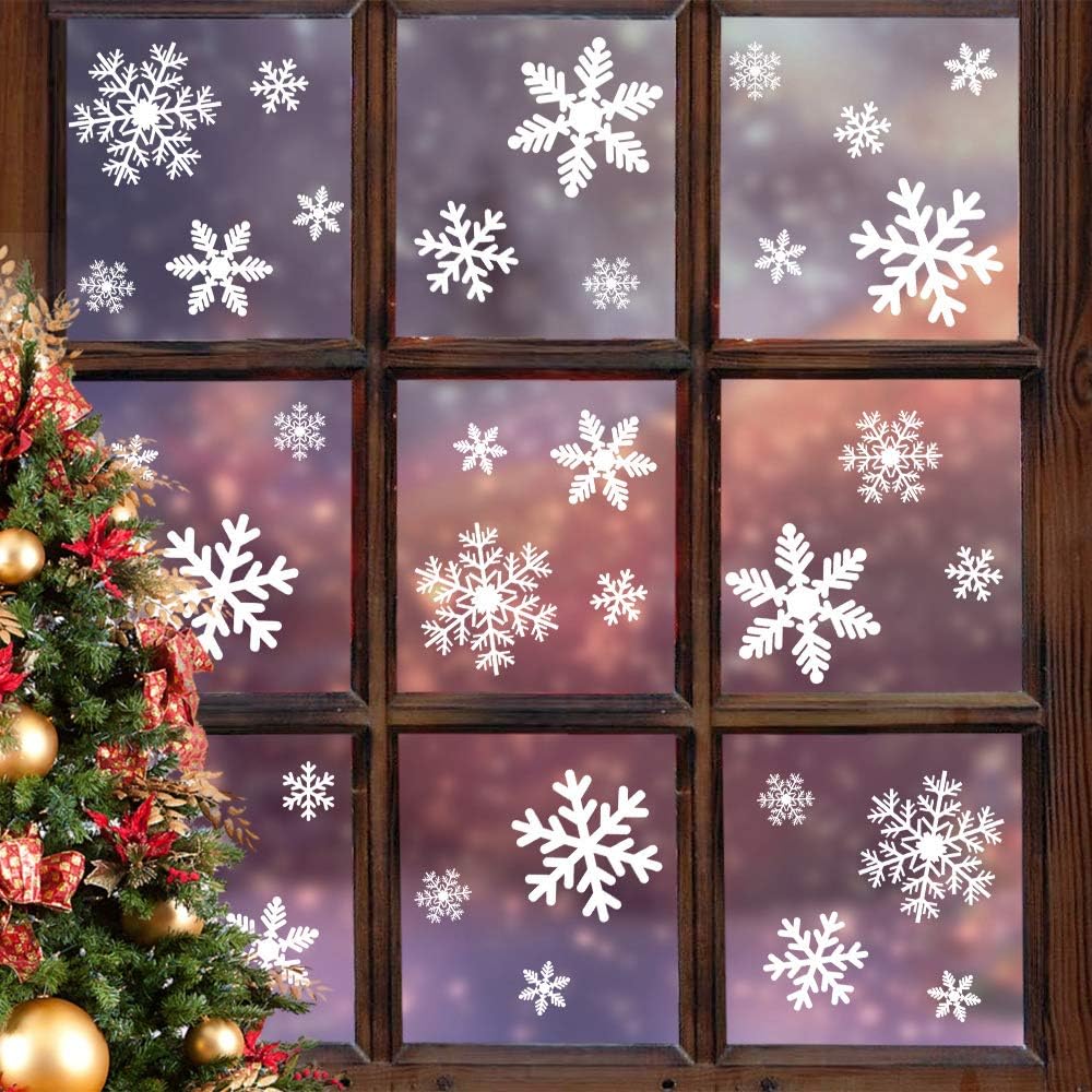 Sneeuwvlok kerst raamstickers