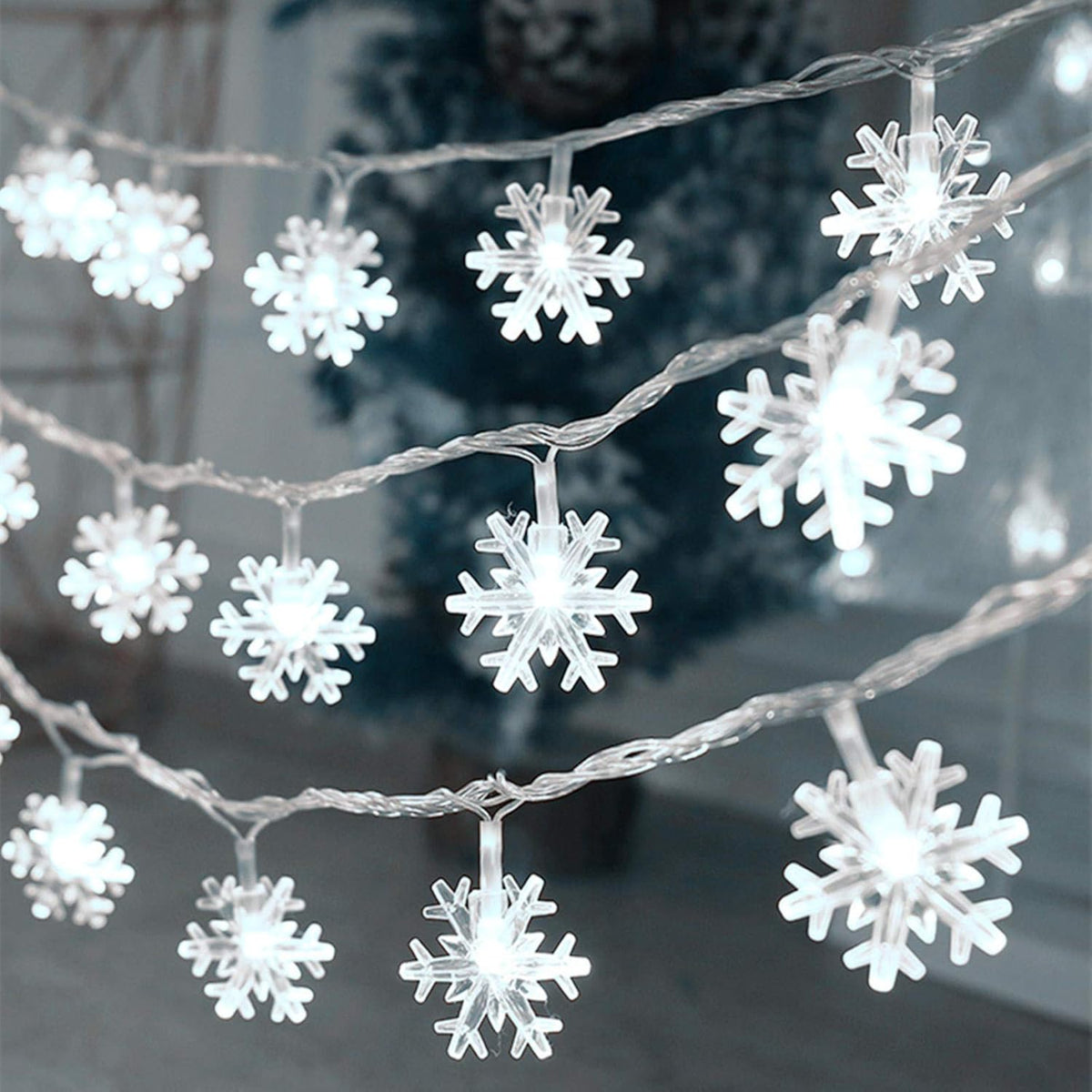 Sneeuwvlok LED lichtslinger (6 m)