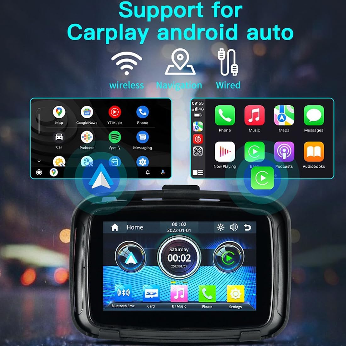 Draagbare motormonitor met 5" (12,7 cm) ips-scherm