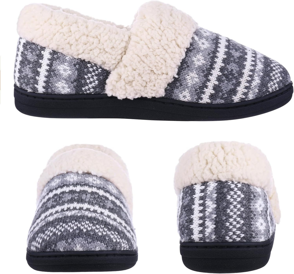 Winterse gebreide pantoffels