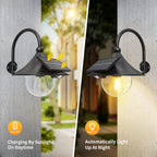 Zonnebeweging schuurwandlampen met 3 modi & gooseneck ontwerp (2 pack)