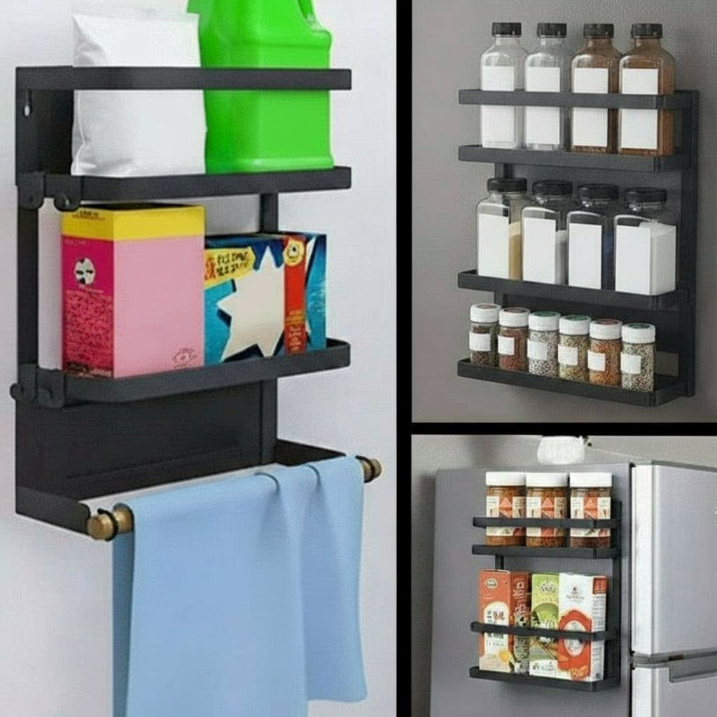 Magnetisch keukenkruidenrek met keukenpapierhouder