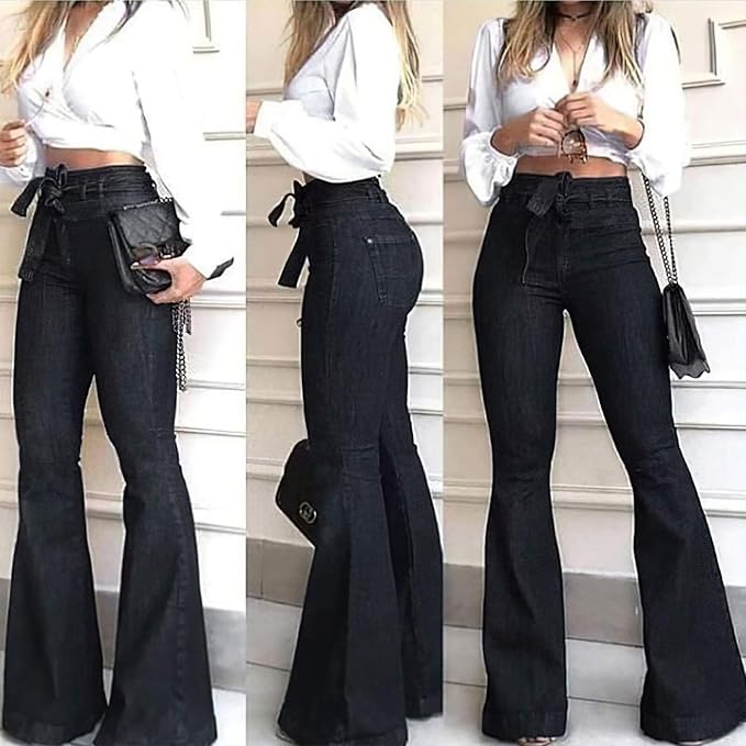 High-Waisted flared dames jeans