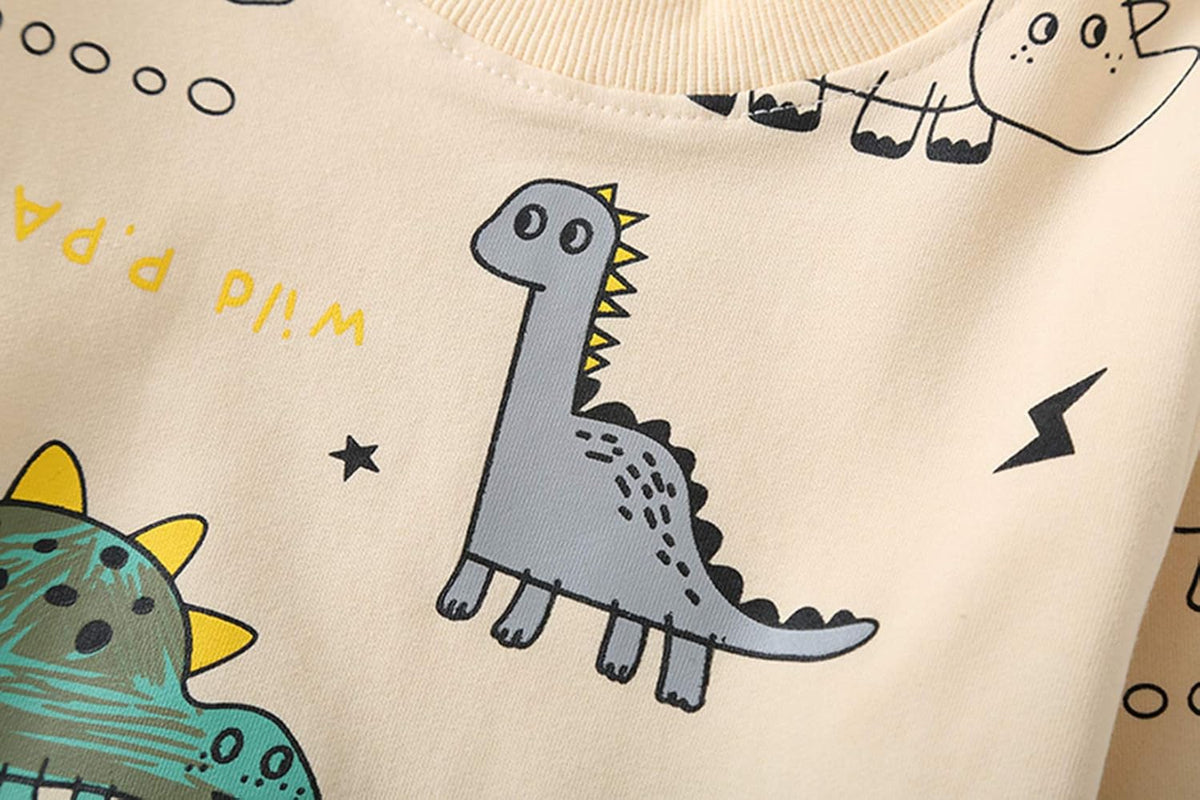 Kinderset: dinosaurus print jongens kledingset