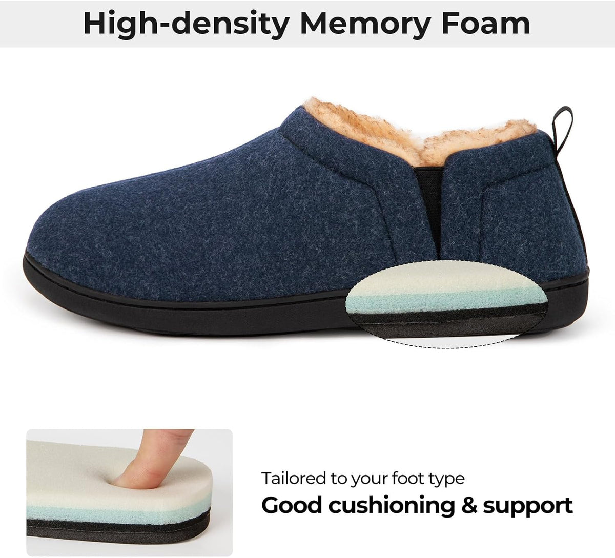 Warme winter pantoffels voor heren