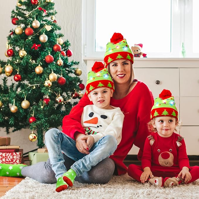 Kerst LED beanie & sokken set