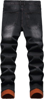 Heren slim-fit ripped jeans